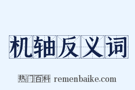 机轴反义词是什么意思的图片